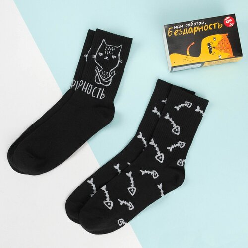 фото Мужские носки kaftan, 2 пары, размер 27-29 см (41-44), черный
