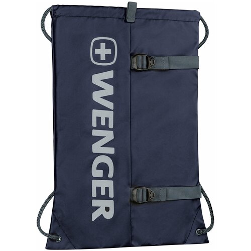 фото Рюкзак-мешок на завязках wenger xc fyrst, синий, полиэстер, 35x1x48 см, 12 л