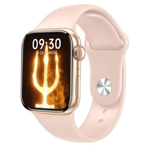 фото Смарт-часы m26 plus с полноразмерным экраном и активным колесиком, золотые wearfit