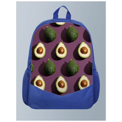 фото Голубой рюкзак с принтом овощи авокадо avocado, фрукт, овощ, - 75 brutbag