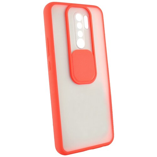 фото Защитный чехол с защитой камеры для xiaomi redmi 9 / на сяоми редми 9 / бампер / накладка красный luxcase