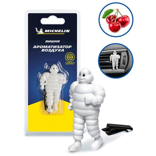 фото Ароматизатор воздуха michelin 3d бибендум, крепление на дефлектор "вишня", 32064