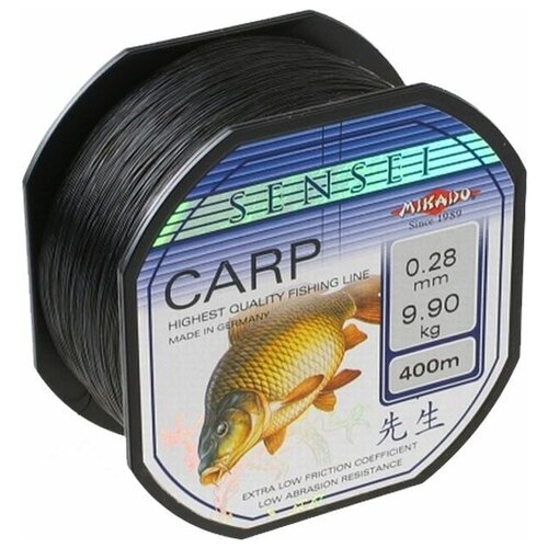 фото Леска мононить mikado sensei carp 400 м (0,26-0,36 мм, 8.90-13.40 кг.), размер: 0,30