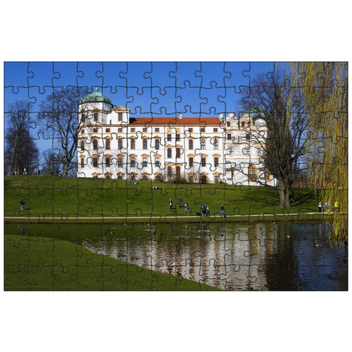фото Магнитный пазл 27x18см."германия, замок целле, весна" на холодильник lotsprints