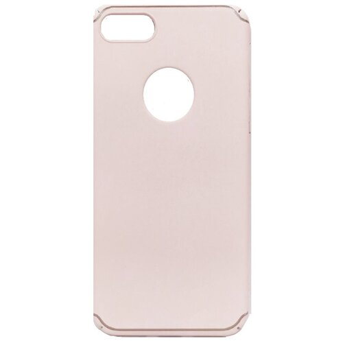 фото Задняя накладка для ip 7/8/se (4,7) пластик матовый с вырезом под яблоко розовая fixtor