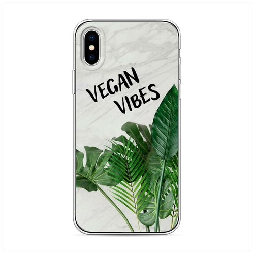 фото Силиконовый чехол "vegan vibes" на apple iphone x (10) / айфон икс (десять) case place