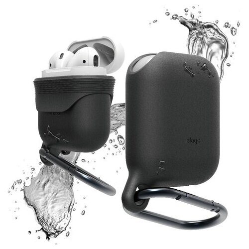 фото Чехол elago waterproof hang case для airpods чёрный