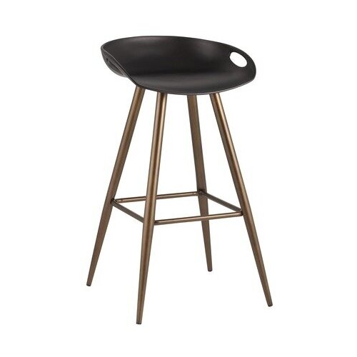 фото Стул барный флэш черный, бронзовые ножки stool group
