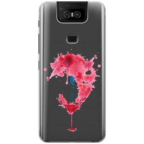Силиконовый чехол с принтом Cocktail Splash для ASUS ZenFone 6 ZS630KL / Асус Зенфон 6