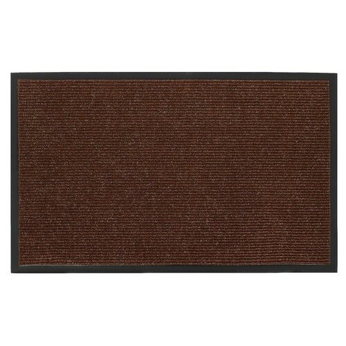 фото Коврик влаговпитывающий ребристый 50х80 см "комфорт" цвет коричневый 2875173 сима-ленд