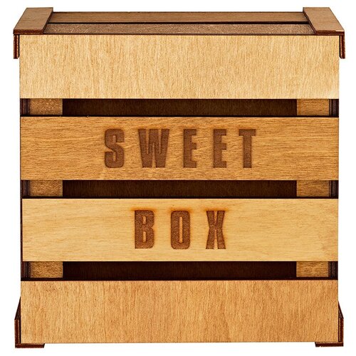 фото Ящик деревянный sweet box 20х20х10см паприка-корица