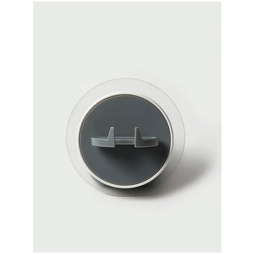 фото Крючок для ванной самоклеющийся, держатель для бритвы универсальный asahi gifts, серый