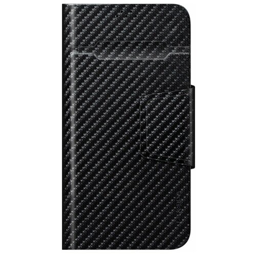 фото Чехол-подставка deppa wallet fold m для смартфонов 4.3''- 5.5'', черный карбон