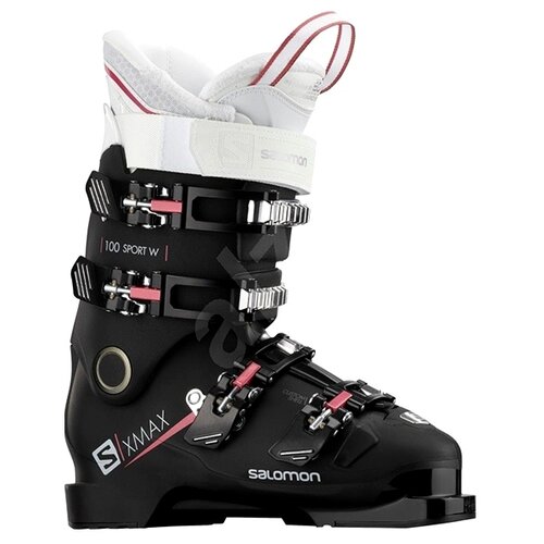 фото Горнолыжные ботинки salomon x max 100 w sport, 0, черный/белый/розовый