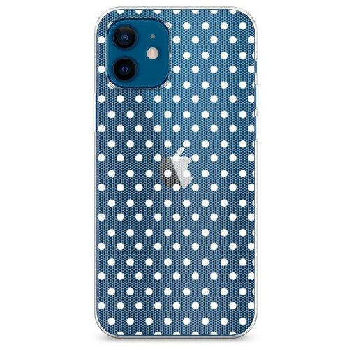 фото Силиконовый чехол "сетка в горох белая" на apple iphone 12 mini / айфон 12 мини case place