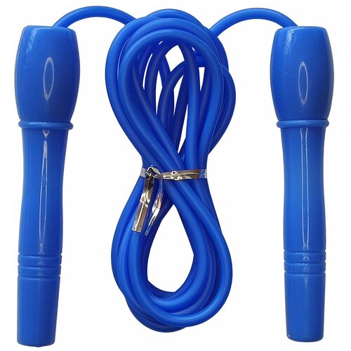 фото E32631-1 скакалка пвх с анатомическими пластиковыми ручками 2,8 м. (синяя) smart athletics