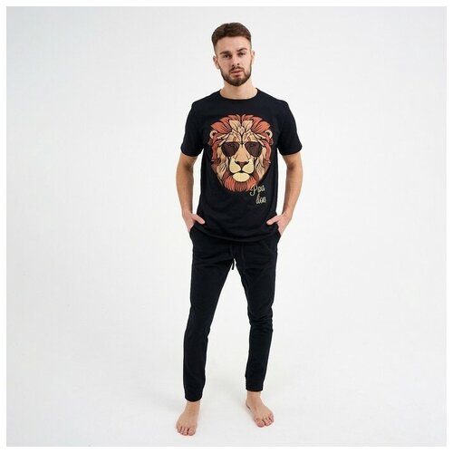 фото Пижама мужская (футболка и брюки) kaftan "lion" р.54