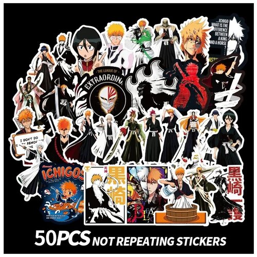 фото Набор стикеров блич 50шт./ bleach sticker pack 50 pcs/ sticker bombing