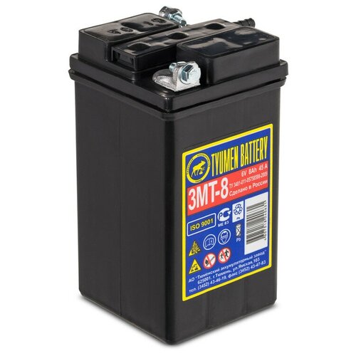 фото Мото аккумулятор tyumen battery 3мт-8 сухозаряженный