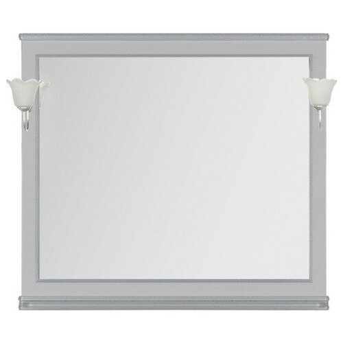 фото Зеркало aquanet валенса 110 белый краколет/серебро