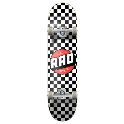 фото Детский скейтборд rad checkers 8", 32x8, black/white