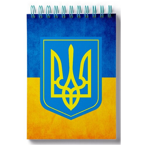 фото Блокнот для записей, листы в клетку флаг украины drabs