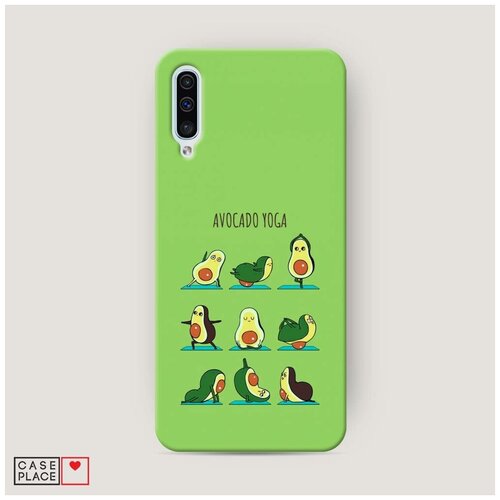 фото Чехол пластиковый samsung galaxy a50 авокадо йога case place