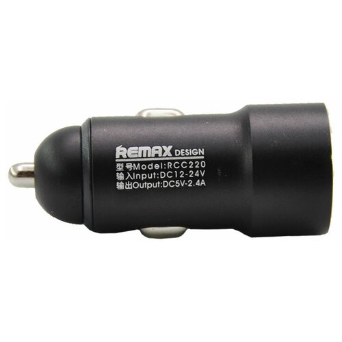 фото Автомобильное зарядное устройство remax rcc-220 2usb (черное) без бренда