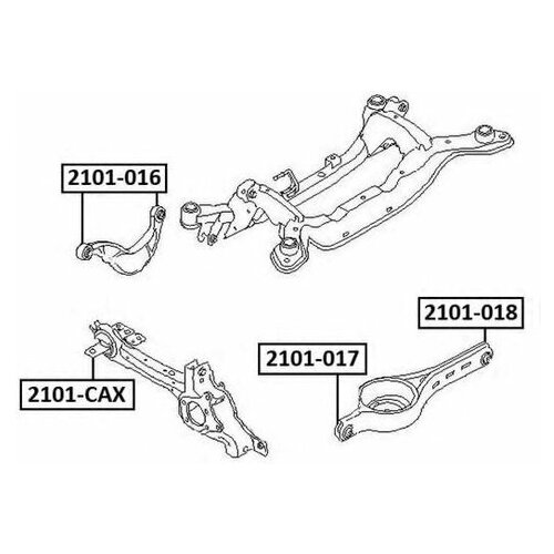фото Сайлентблок рычага подвески asva 2101-016 для ford mondeo iv