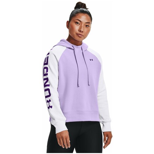 фото Толстовка under armour rival fleece cb hoodie фиолетовый lg 1365861-532