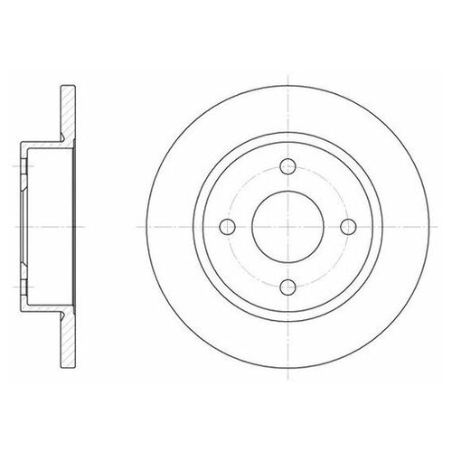 фото Тормозной диск передний remsa 604700 для nissan micra ii; peugeot 206