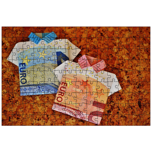 фото Магнитный пазл 27x18см."последняя рубашка, доллар билл, 20 евро" на холодильник lotsprints