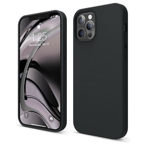 фото Чехол elago premium silicone case для iphone 12/12 pro, цвет черный (es12sc61-bk)