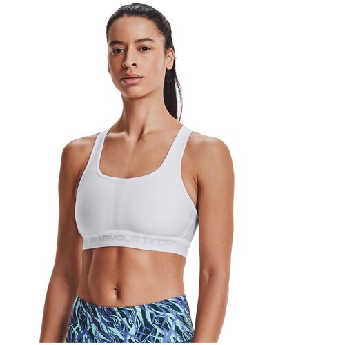 фото Бра under armour crossback mid bra белый lg 1361034-100