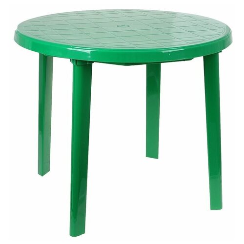 фото Стол круглый, размер 90 х 90 х 75 см, цвет зелёный qwen