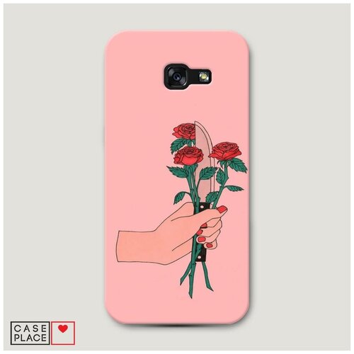 фото Чехол пластиковый samsung galaxy a5 2017 розы и нож case place