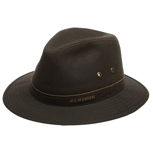 фото Шляпа stetson арт. 2541104 traveller waxed cotton (коричневый), размер 59