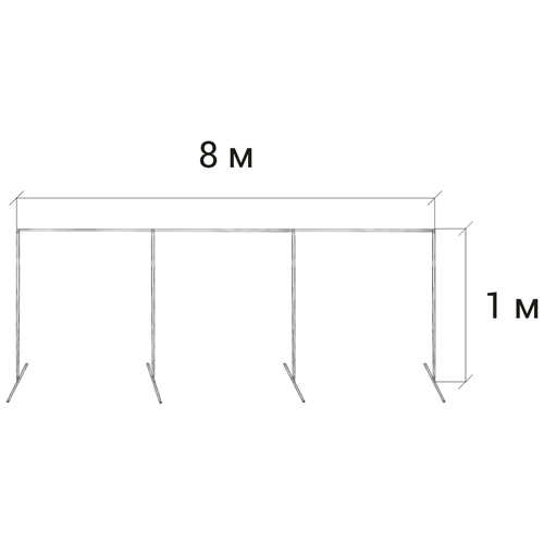 фото Стойка пресс волл для баннера (п-образная) 1 м. / 8 м. gozhy