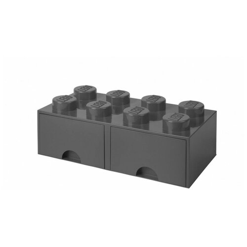 фото Ящик для хранения 8 выдвижной темно-серый, lego