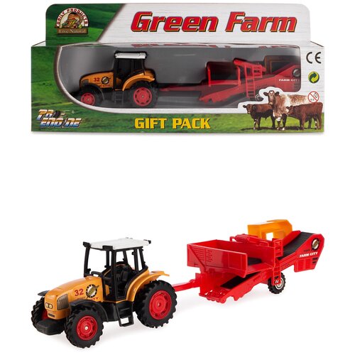 фото Детский игровой набор serinity toys "фермер", трактор с прицепом