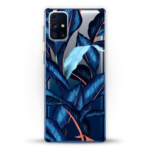фото Силиконовый чехол синие листья на samsung galaxy m31s andy & paul