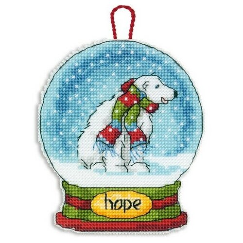 фото Набор для вышивания: снежный шар-украшение, надежда dimensions dms-70-08906