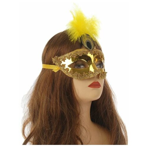 фото Карнавальная маска "сияние", цвет золото 2311753 страна карнавалия