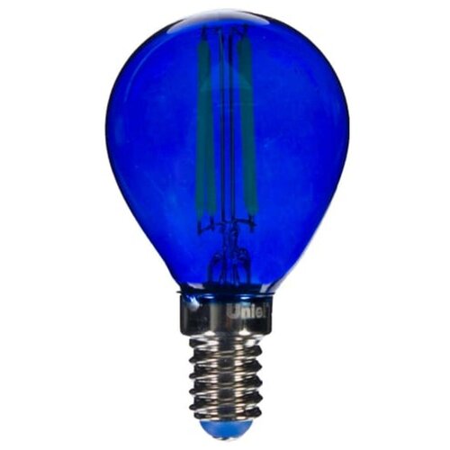 фото Лампа светодиодная uniel color шар e14 5 вт свет синий нет бренда
