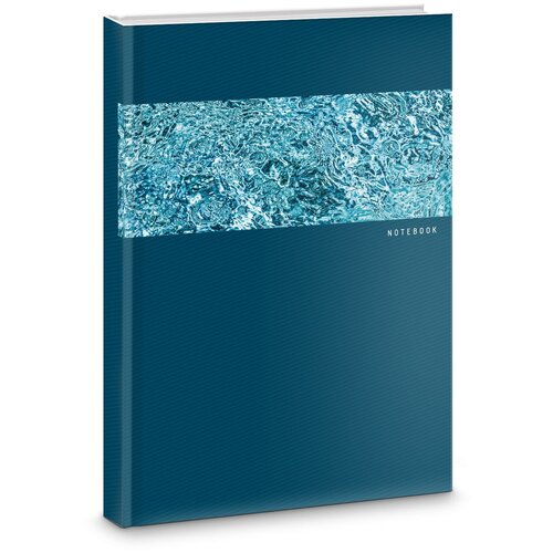 фото Книга для записей а5, 80 листов в клетку "синяя классика", твёрдая обложка, глянцевая ламинация, блок 60 г/м2 канц-эксмо