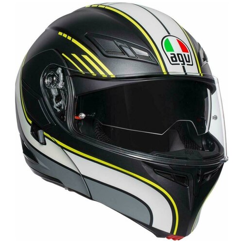 фото Agv шлем agv compact st multi boston matt black/grey/yellow