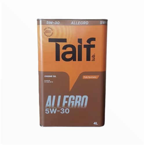 фото Taif allegro 5w-30, 4 л синтетическое моторное масло taif lubricants