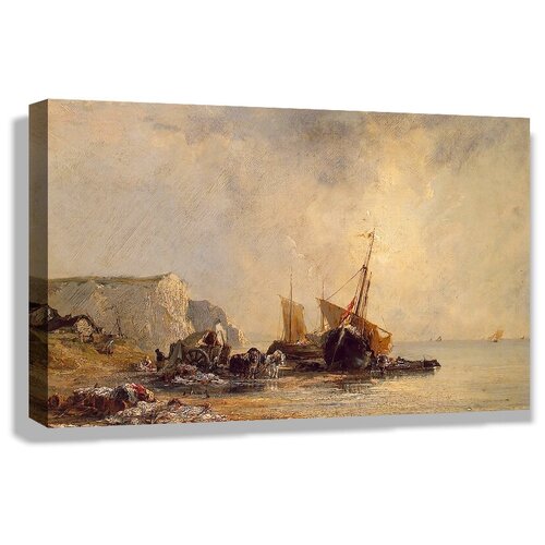 фото Картина 60x40 см на холсте ричард паркс бонингтон - лодки у берега нормандии drabs