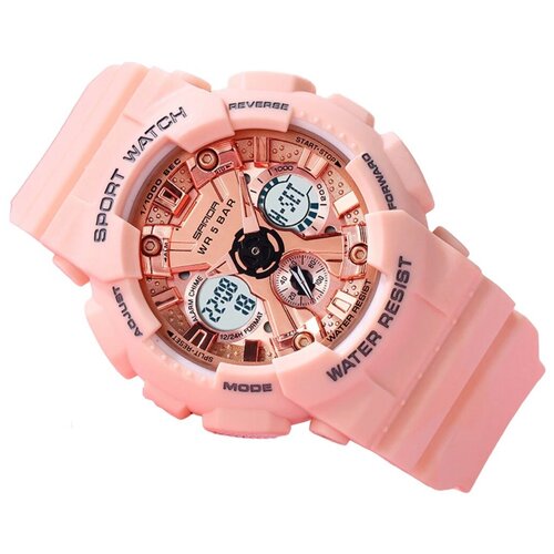 фото Наручные часы женские спортивные часы g водонепроницаемые противоударные /розовые/, розовый m.a.w