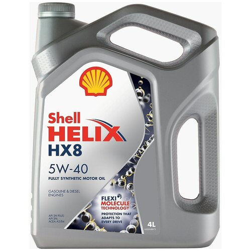 фото Масло моторное shell helix hx8 5w-40 синтетика 4 л